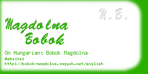 magdolna bobok business card